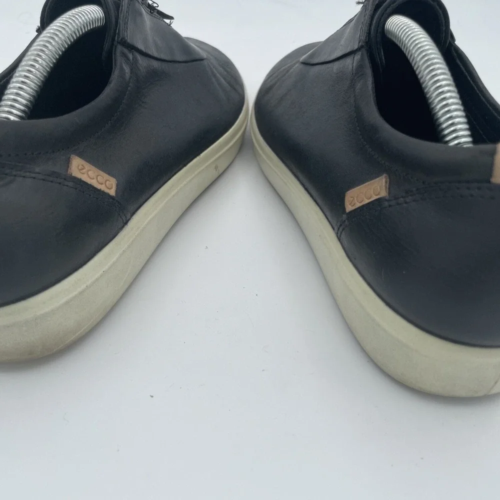 ECCO Biom Zip Slip On Womens Shoes‎ Size 7 Black Leather Comfort Sneakers